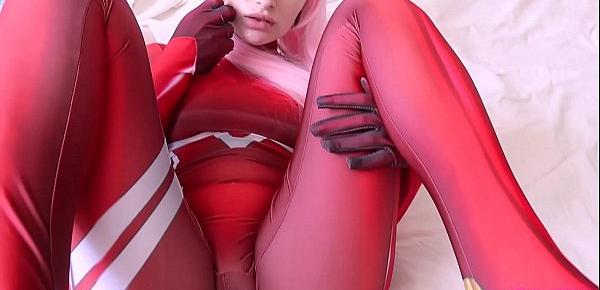  Cosplay Teen 02 Zero Two Blowjob Fuck Anal Cum in Mouth Leah Meow